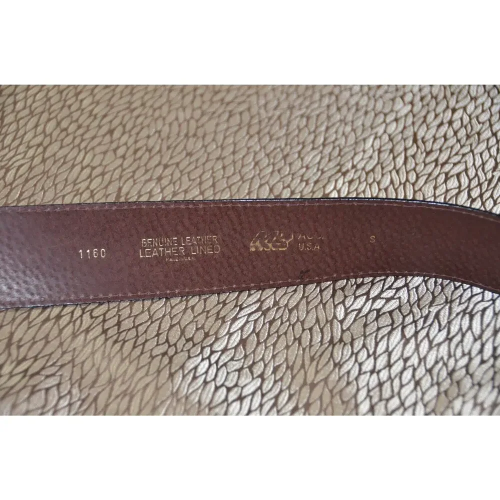 EA Emporio Armani Large Fashion Designer Belt Buckle Leather Belt Made in Italy